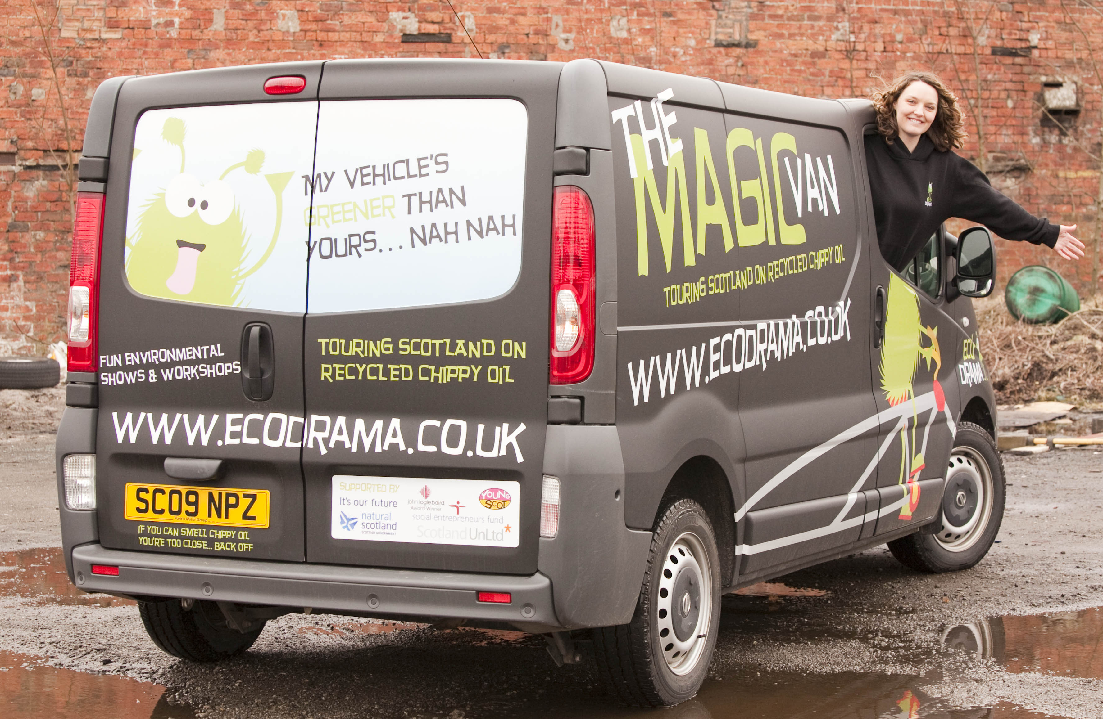 Back view of the Magic Van.