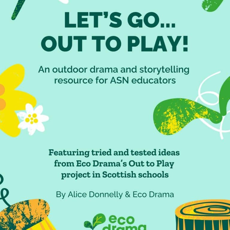 The front cover of a new Out to Play resource pack for Additional Support Needs Schools. Ther are nature themed images and text on the front cover.